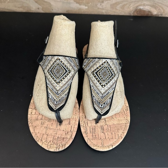 Sam Edelman Brita Flat Circus NY Ethnic Embellished Embroidered Sandals Size 7.5 - Picture 5 of 8